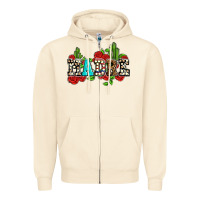 Sandshell madre with roses and cactus Zipper Hoodie - AdoDesignShop