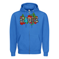 True Royal madre with roses and cactus Zipper Hoodie - AdoDesignShop