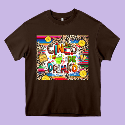 Cinco De Drinko Heavy Core Tee Designed By Ranaportraitstore