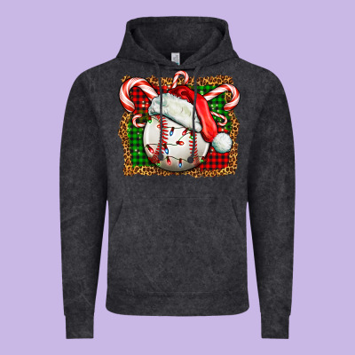 Baseball Christmas Vintage Hoodie Designed By Fadigitalartstudio