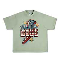 Oil Green Back the blue Urban Heavy Tee - FaDigitalArtStudio