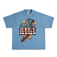 Pebble Blue Back the blue Urban Heavy Tee - FaDigitalArtStudio