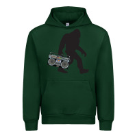 Forest Green bigfoot beatbox boom box retro   bigfoot boom box Urban Hoodie - DesigneFamous