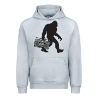 Heather Grey bigfoot beatbox boom box retro   bigfoot boom box Urban Hoodie - DesigneFamous