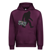Mauve Wine bigfoot beatbox boom box retro   bigfoot boom box Urban Hoodie - DesigneFamous