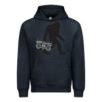 Navy bigfoot beatbox boom box retro   bigfoot boom box Urban Hoodie - DesigneFamous