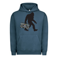 Pigment Midnight Navy bigfoot beatbox boom box retro   bigfoot boom box Urban Hoodie - DesigneFamous