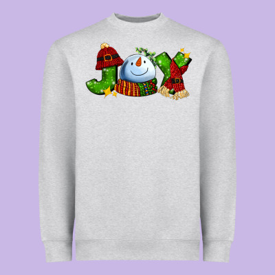 Joy For Christmas With Snowman Heavyweight Sweatshirt Designed By Adodesignshop