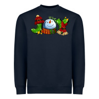 Navy joy for christmas with snowman Heavyweight Sweatshirt - AdoDesignShop