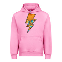 Fuchsia Pink Lightning Bolt Urban Hoodie - JahusDesignShop