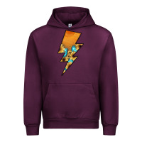 Mauve Wine Lightning Bolt Urban Hoodie - JahusDesignShop