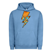 Pigment Pebble Blue Lightning Bolt Urban Hoodie - JahusDesignShop