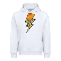 White Lightning Bolt Urban Hoodie - JahusDesignShop