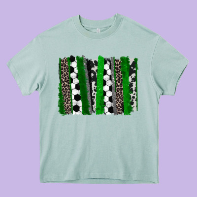 Soccer Brushstroke Heavy Core Tee Designed By Howdyjamesfarm