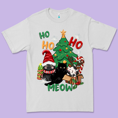Ho Ho Ho Meow Premium Tee Designed By Cowgirlartshop