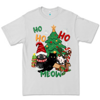 Dove Grey ho ho ho meow Premium Tee - CowGirlArtShop