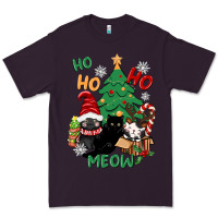 Plum ho ho ho meow Premium Tee - CowGirlArtShop