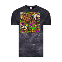 Cloud Black mardi gras leopard horse seamless pattern Vintage Tee - FaDigitalArtStudio