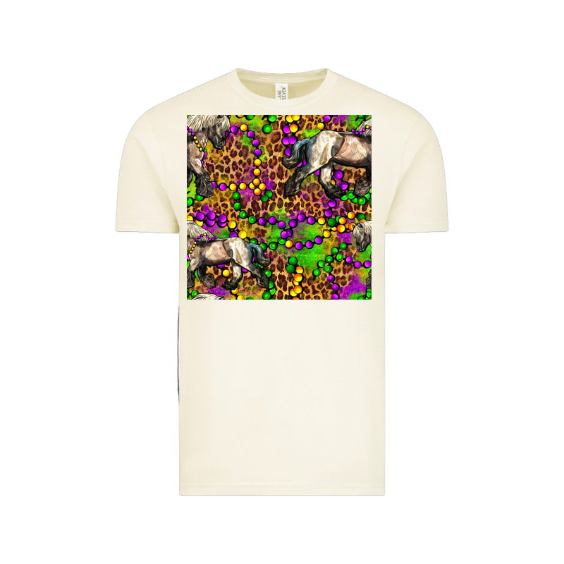 Mardi Gras Leopard Horse Seamless Pattern Vintage Tee by FaDigitalArtStudio | Teevron