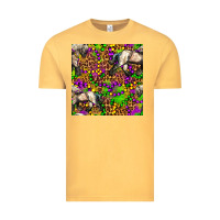 Vintage Mustard mardi gras leopard horse seamless pattern Vintage Tee - FaDigitalArtStudio