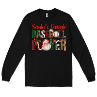 Black santa's favorite baseball player for christmas Long Sleeve Tee - FaDigitalArtStudio