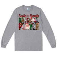 Heather Grey santa's favorite baseball player for christmas Long Sleeve Tee - FaDigitalArtStudio