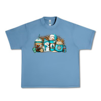 Pebble Blue winter snowman coffee cups Urban Heavy Tee - Jasminsmagicworld