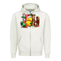 Oatmeal Heather joy with softball Zipper Hoodie - AdoDesignShop