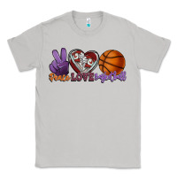 Moon Dust peace love basketball Classic Tee - HowdyJamesFarm