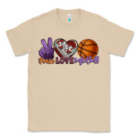 Mushroom peace love basketball Classic Tee - HowdyJamesFarm