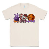 Natural peace love basketball Classic Tee - HowdyJamesFarm