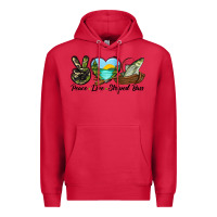 Cardinal Camouflage Peace Love Striped Bass Premium Hoodie - LillyAllenDesigns