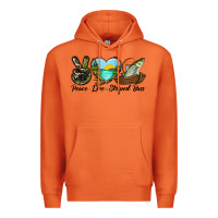 Carrot Camouflage Peace Love Striped Bass Premium Hoodie - LillyAllenDesigns