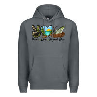 Rock Camouflage Peace Love Striped Bass Premium Hoodie - LillyAllenDesigns