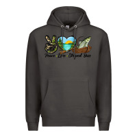 Smoke Camouflage Peace Love Striped Bass Premium Hoodie - LillyAllenDesigns