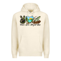 Tofu Camouflage Peace Love Striped Bass Premium Hoodie - LillyAllenDesigns