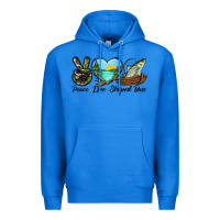 True Royal Camouflage Peace Love Striped Bass Premium Hoodie - LillyAllenDesigns