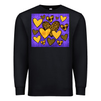 Black team spirit color purple and gold Premium Sweatshirt - JahusDesignShop