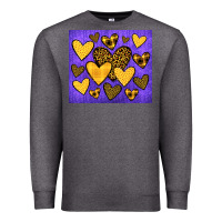 Charcoal Heather team spirit color purple and gold Premium Sweatshirt - JahusDesignShop