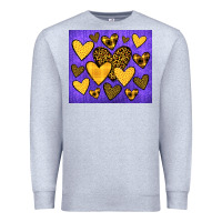 Heather Grey team spirit color purple and gold Premium Sweatshirt - JahusDesignShop