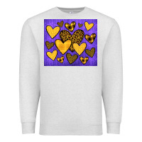 Oatmeal Heather team spirit color purple and gold Premium Sweatshirt - JahusDesignShop