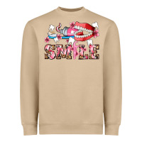 Mushroom smile with teeth and brush Heavyweight Sweatshirt - AdoDesignShop