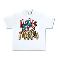 White Police Mom Urban Heavy Tee - FaDigitalArtStudio