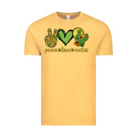 Vintage Mustard peace love cactus Vintage Tee - Jasminsmagicworld