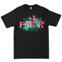 Black faith breast cancer Premium Tee - CowGirlArtShop