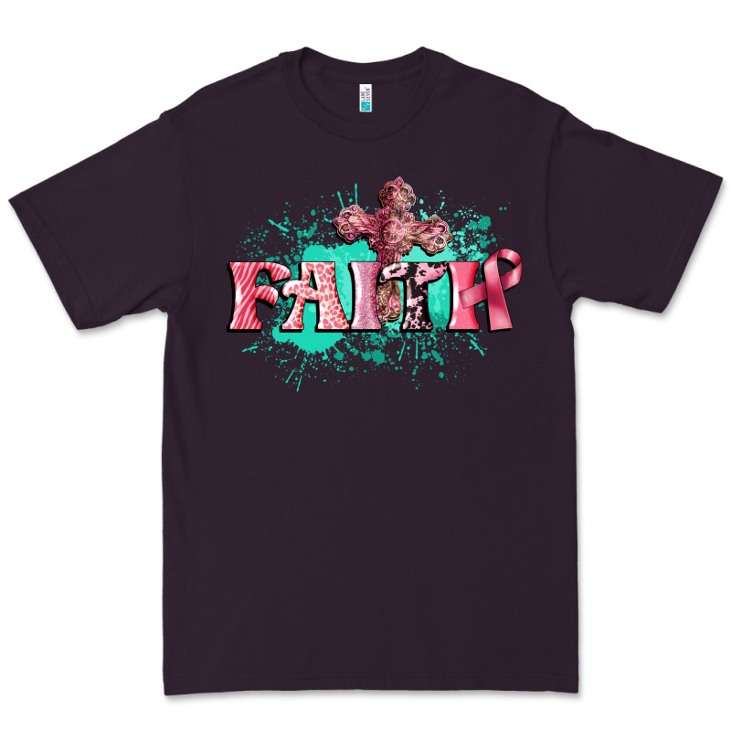 Faith Breast Cancer Premium Tee by CowGirlArtShop | Teevron