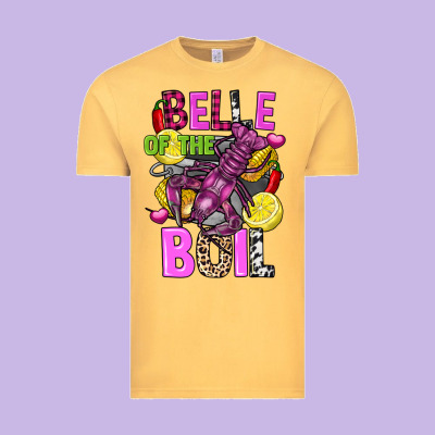 Belle Of The Boil Crawfish Vintage Tee Designed By Fadigitalartstudio