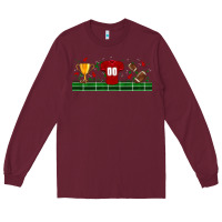 Burgundy trophy cup american football uniform libbey glass Long Sleeve Tee - BundleAndBundleShop