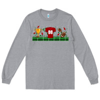 Heather Grey trophy cup american football uniform libbey glass Long Sleeve Tee - BundleAndBundleShop
