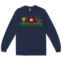 Navy trophy cup american football uniform libbey glass Long Sleeve Tee - BundleAndBundleShop